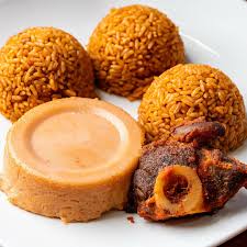 Jollof Rice With Moinmoin